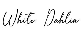 White Dahlia Font Image