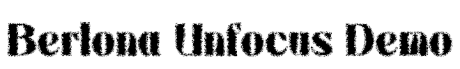 Berlona Unfocus Demo Font Image