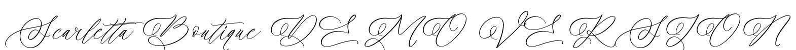 Scarletta Boutique DEMO VERSION Font Image