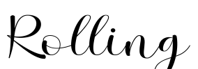 Rolling Font Image