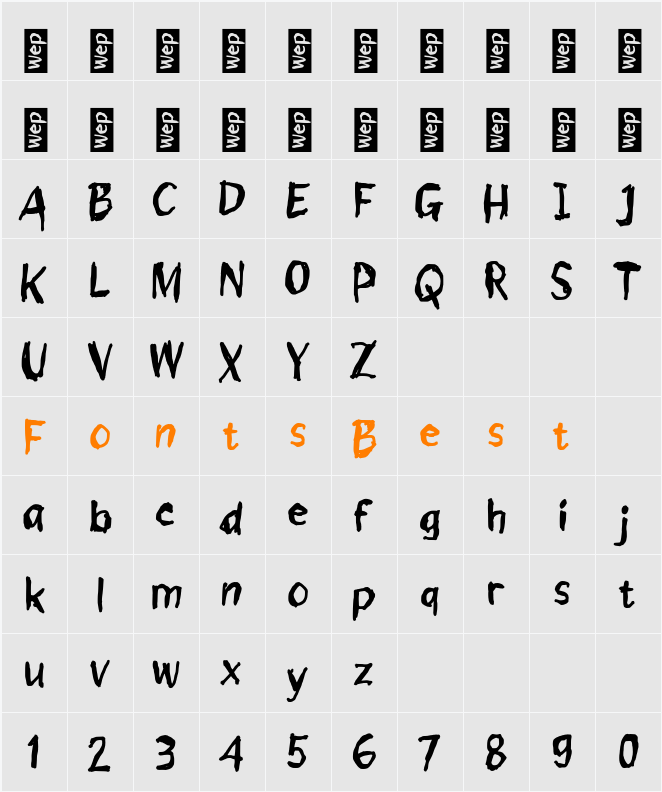 n Noboss Character Map