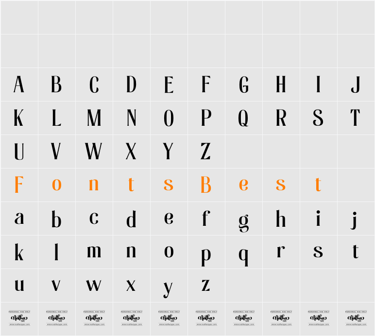 Pokelor Personal Use Character Map