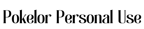 Pokelor Personal Use Font Image