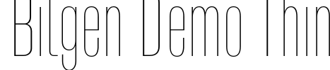 Bilgen Demo Thin Font Image