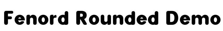 Fenord Rounded Demo Font Image