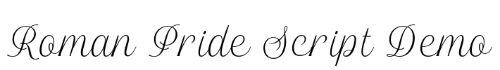 Roman Pride Script Demo Font Image