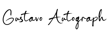 Gustavo Autograph Font Image
