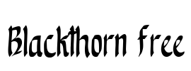 Blackthorn Free Font Image