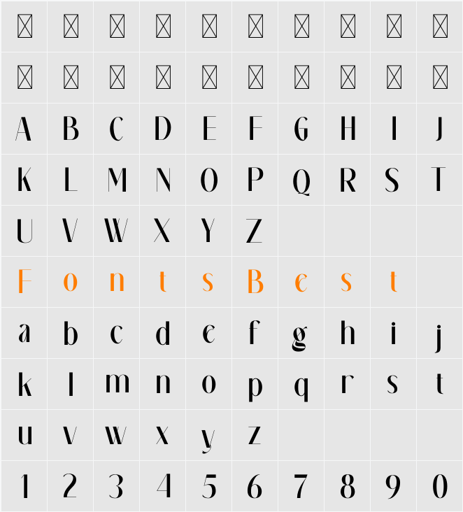 Banegsa Character Map