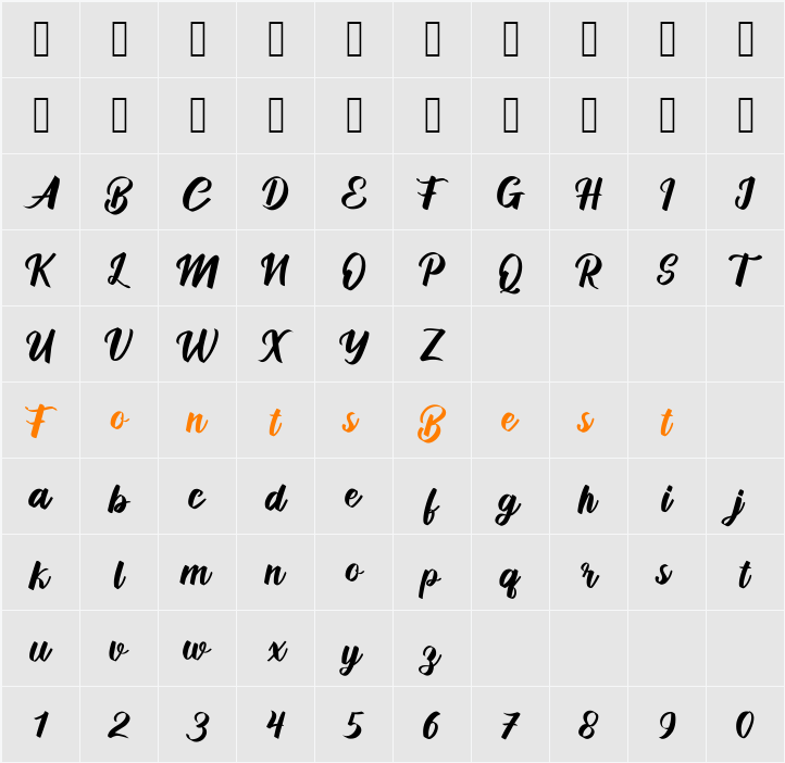 Quester Character Map