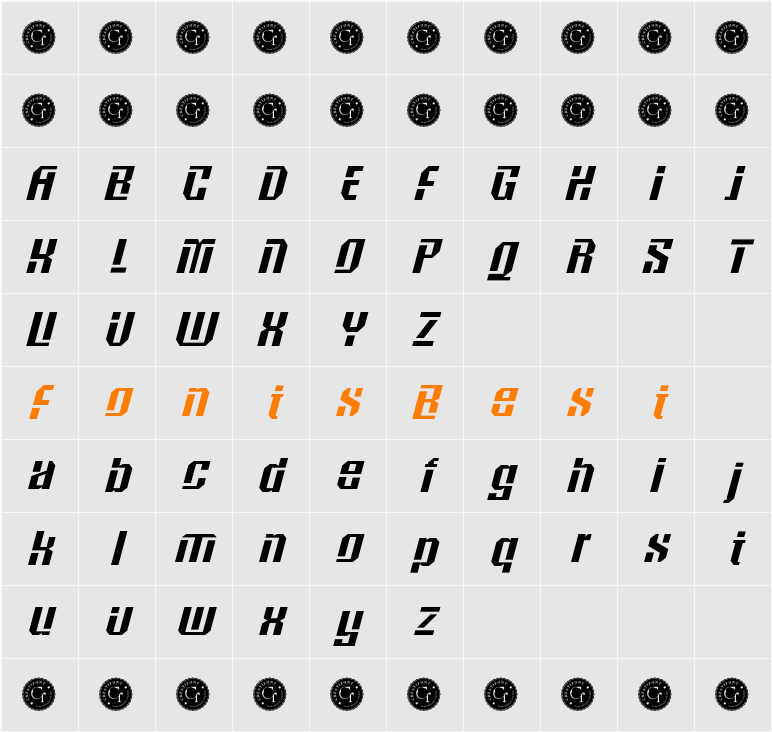 CF Bogswa SemBd Ita Character Map