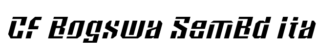 CF Bogswa SemBd Ita Font Image