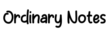 Ordinary Notes Font Image
