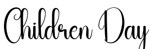 Children Day Font Image