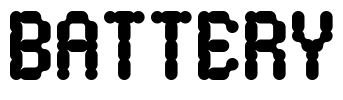 BATTERY Font Image
