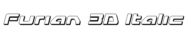 Furian 3D Italic Font Image