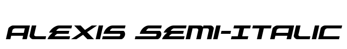 Alexis Semi-Italic Font Image
