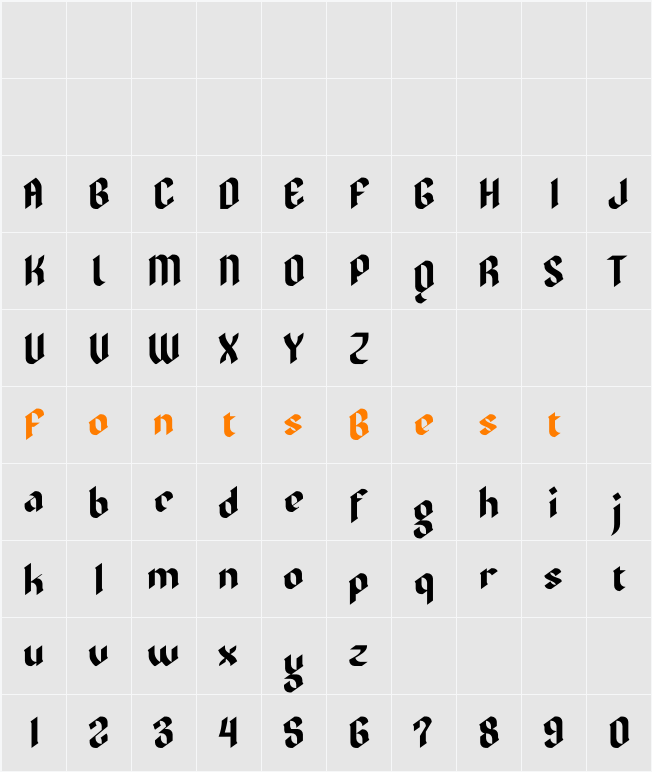 ROKIE GROCK Character Map
