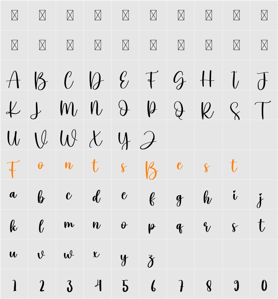 Single Character Map
