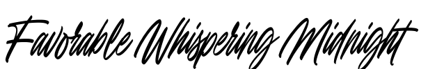 Favorable Whispering Midnight Font Image