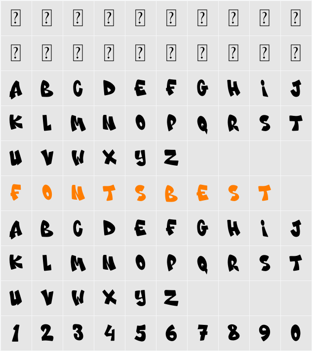 Metro Marks Character Map