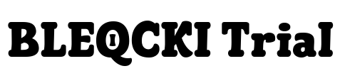 BLEQCKI Trial Font Image