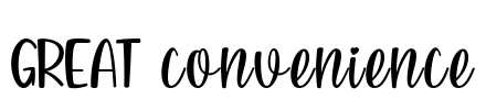 GREAT convenience Font Image