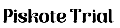 Piskote Trial  Font Image
