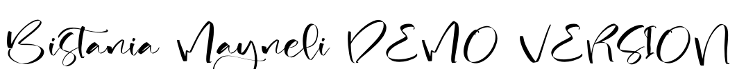 Bistania Mayneli DEMO VERSION Font Image