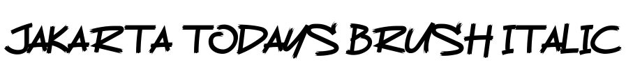 Jakarta Todays Brush Italic Font Image