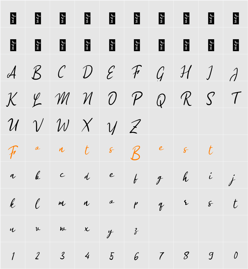 K Kampung Halaman Character Map