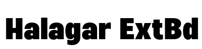Halagar ExtBd Font Image