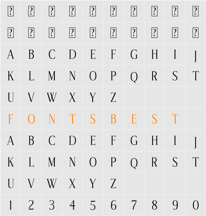 OWERSTINN Character Map