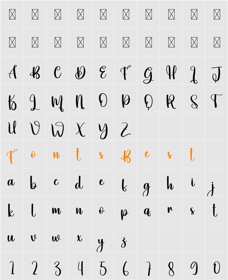 Little Character Map
