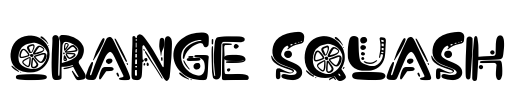 Orange Squash Font Image