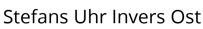 Stefans Uhr Invers Ost Font Image