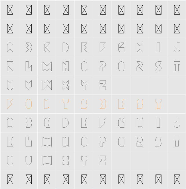 Amneziak Lined Thin Character Map