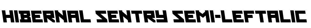 Hibernal Sentry Semi-Leftalic Font Image