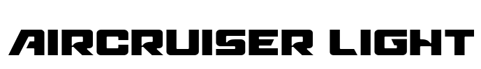 Aircruiser Light Font Image