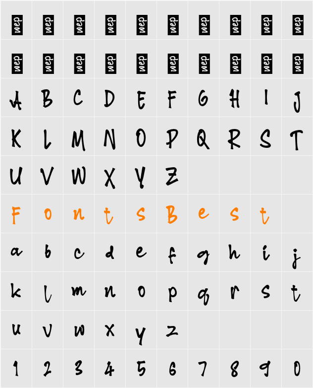 L Latterin Character Map