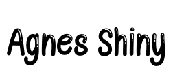 Agnes Shiny Font Image