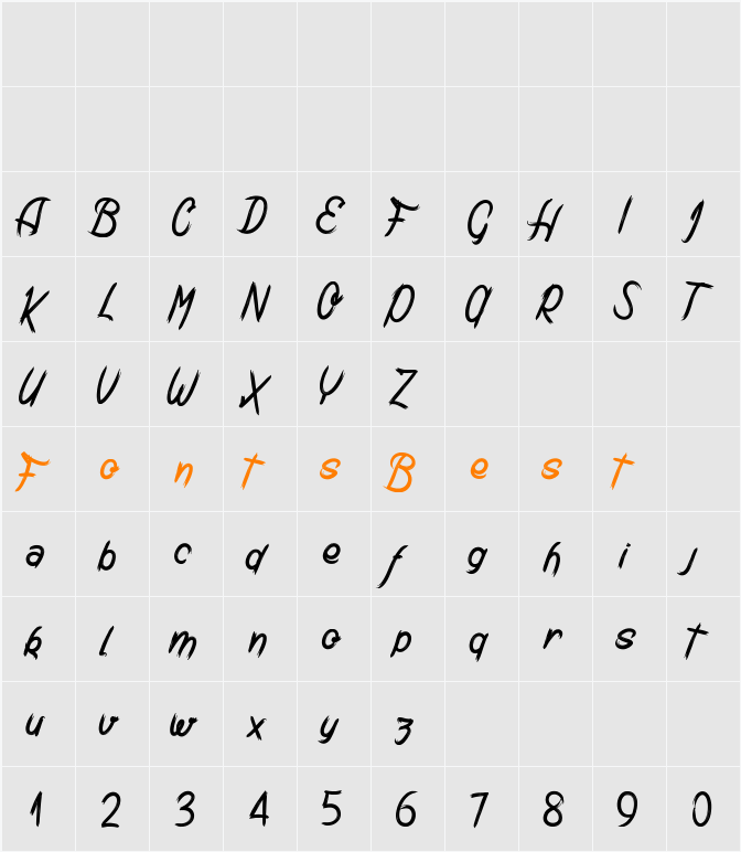 Amtrash_PersonalUseOnly Character Map