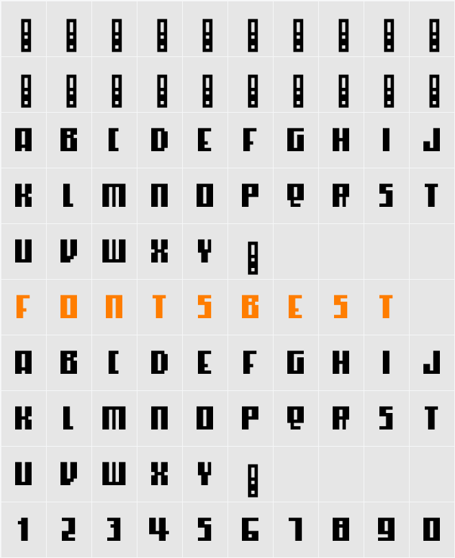 ST Winter Pixel 24 BOLD DEMO Character Map