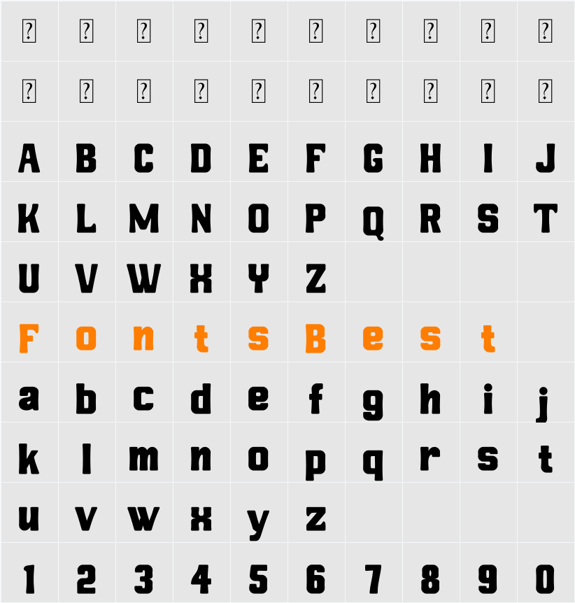 Wibledon Character Map