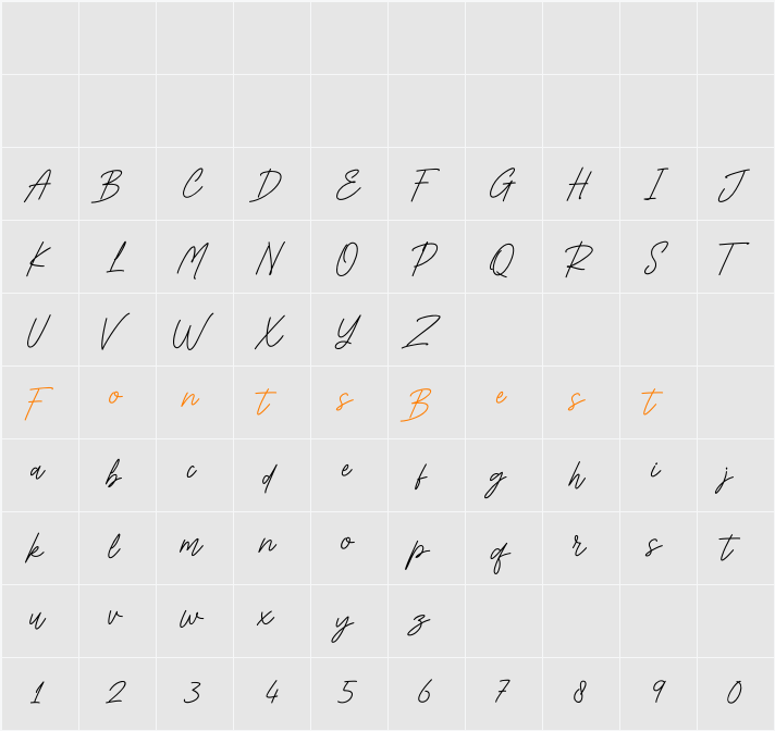 Gondessy Character Map