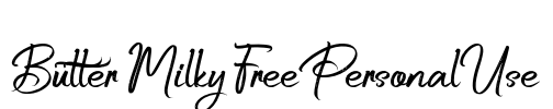 Butter Milky FreePersonalUse Font Image