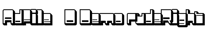 Adfile 3D Demo rudeRight Font Image