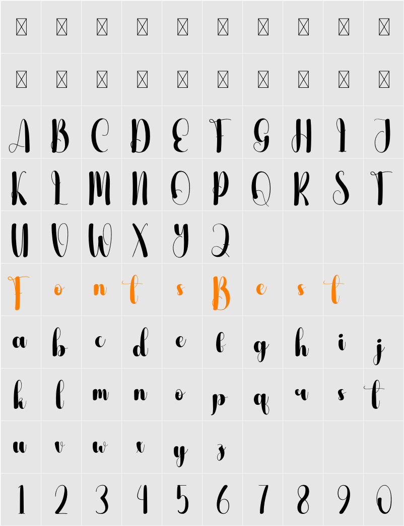 Greatne Character Map