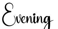 Evening Font Image