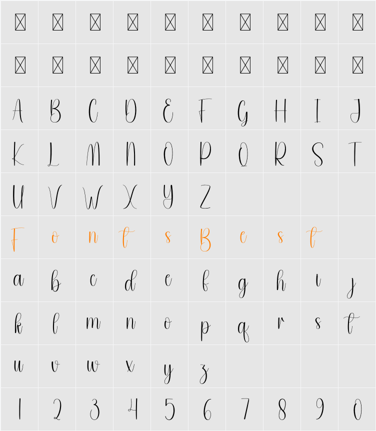 Aright Character Map